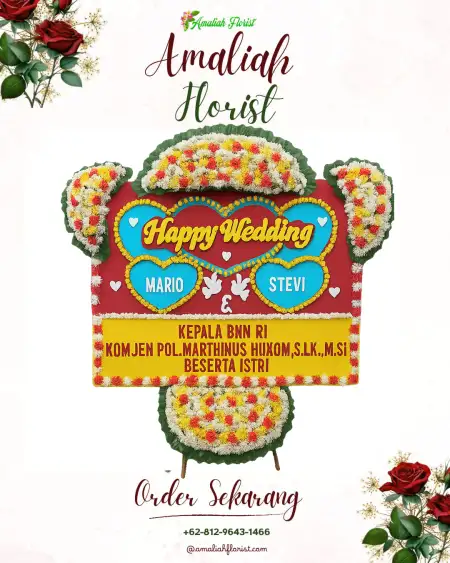 Papan Bunga Pernikahan Seri Menanti